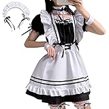 BIAOQINBO Maid Kostüm French Dienstmädchen,6Pcs Sets Anime French...