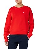 Tommy Hilfiger Damen Sweatshirt 1985 Terry ohne Kapuze, Rot...
