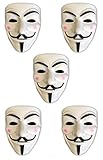 HAC24 5X V wie Vendetta Maske Anonymous Party Halloween Karneval Maske