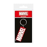 Marvel Comics Logo, Schlüsselanhänger aus Gummi, 4.5 x 6 cm...