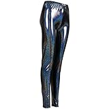 MHIM Metallic Glitter Leggings Slim Fit Sport Yoga Gym Festival,...