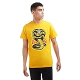 Cotton Soul Cobra Kai Herren T-Shirt mit farbigem Logo, gold, XL