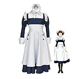 ZOSUO Maid Dienstmädchen Zofe Schwarz Kleid Schürze Damen Kostüm...