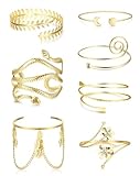 Diamday 7-8 STK Oberarmreif Gold Manschette Armband für Frauen Arm...