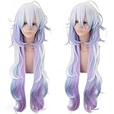 HOOLAZA Multicolor Lange Lockige Wellenförmige Pony Perücke 100 Cm...