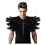 KELAND Gothic Feder Achselzucken Schal Poncho Halloween Party Kostüm...