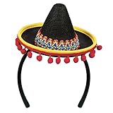 Boland 54423 - Haarreif Sombrero, Kopfschmuck, Hut, Minihut mit...