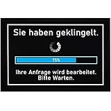 MoonWorks® Fußmatte mit Spruch lustig Sie haben geklingelt Ihre...