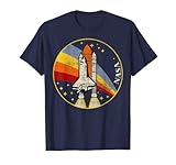 NASA Shuttle Launch Into Rainbow Graphic T-Shirt C1