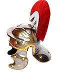 Roman Centurion Helm Mittelalter Ritter Offizier Rüstung Kostüm Red...
