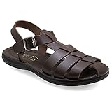 41 Braun Emmanuela Bequeme antike griechische Sandalen aus Leder für...