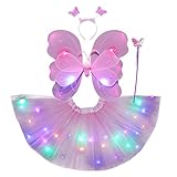 SOIMISS Kleine Mädchen LED Fee Prinzessin Kostüm Set Schmetterling...