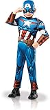 Rubie's 640833M Captain America Kostüm, boys, blau, M