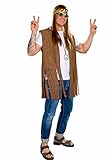 Festartikel Müller Hippie-Weste für Herren, braun Größe XL