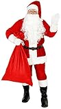 Foxxeo Premium Weihnachtsmann Kostüm für Herren - Größe XL –...