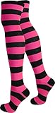 normani Damen Overknees Geringelt Baumwolle mit Elasthan Uni oder...
