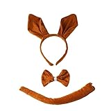 She's Shining Animal Kangaroo Ears Headband Bow Tie Tail Set Fancy...