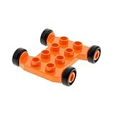 1 x Lego Duplo Fahrzeug orange Fahrgestell 2x4 für Mischer...