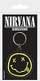 Nirvana - Smiley, Schlüsselanhänger aus Gummi, 4.5 x 6 cm