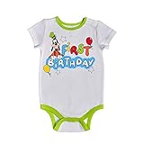 Disney Baby Boy's Goofy Short Sleeve 1st Birthday Bodysuit Onesie,...