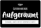 Kaffeebecher24 - Fußmatte mit Spruch - Gestern war Hier noch...