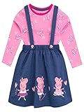 Peppa Pig Mädchen Latzkleid und Top-Set Mehrfarbig 116