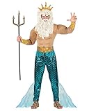 Horror-Shop Poseidon Kostüm mit Muskelshirt, Hose, Gürtel,...