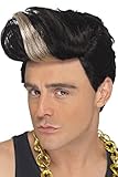 Smiffys, Herren 90er Jahre Rapper Perücke, One Size, Schwarz, 42009