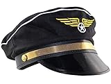 Piloten Mütze für Erwachsene Fasching Party Hut Uniform Flugzeug...
