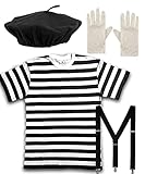 Mega_JumbleSale® Kinder Französische Mime-Künstler-Kit – schwarze...