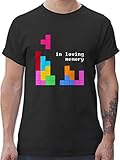 T-Shirt Herren - Nerd Geschenke - Tetris in Loving Memory - M -...