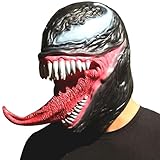 Bstask Venom Maske Halloween Maske Latex Horror Maske Weihnachtsfeier...