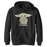 Star Wars Jungen The Child Covered Face Hoodie, Schwarz, S