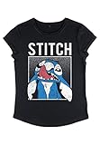 Disney Damen Lilo & Stitch Savage Stitch Women's Organic Rolled Sleeve...