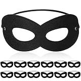 12 Stück Augenmasken Schwarze Maskerade Augenmasken Halloween Ball...