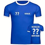 VIMAVERTRIEB® Herren Kontrast T-Shirt Schalke - Trikot mit Deinem...