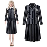 Wednesday Addams Kostüm Erwachsene: Damen Schuluniform für Mittwoch...
