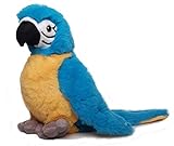 Inware 7497 - Kuscheltier Papagei Peter, blau/gelb, 20 cm,...
