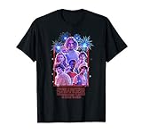 Netflix Stranger Things Group Shot Fireworks Poster T-Shirt