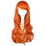 COSPLAZA Perücke lang wellig Orange Anime Cosplay Wigs modische ONE...
