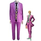 ZOSUO JoJo's Bizarre Adventure Kira Yoshikage Cosplay Kostüm Lila...