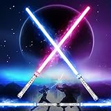 ETE ETMATE FX Duell-Lichtschwert, RGB 11 Farben LED Metallgriff Elite...