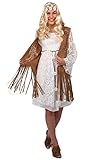 shoperama Damen Fransen-Weste in Wildleder-Optik für Cowgirl Hippie...