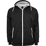 Urban Classics Herren Contrast Windrunner Jacke, Blk/Wht, M