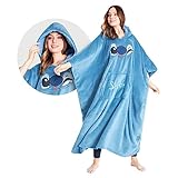 Disney Übergroße Hoodie Decke Damen Stitch Oversized Kapuzenpullover...