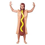Bristol Novelty AC493 Hotdog Kostüm, Mehrfarbig, Einheitsgröße