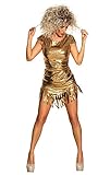 Boland 83842 - Karnevalskostüm Rock Queen, Gold, Minikleid,...