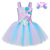 FONLAM Meerjungfrau Kleid Kostüm für Mädchen Prinzessin Kleid...