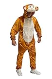 Foxxeo Affen Kostüm für Erwachsene Damen Herren Tier Overall...