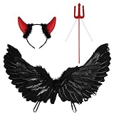 SOIMISS 3 Stück Teufel Kostüm Cosplay Dunkelheit Engel Flügel...